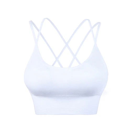 Damen Sport-BH nahtlose Bralette Tank Crop Top gepolstert BH Bustier Cami Weste - Bild 19 von 24