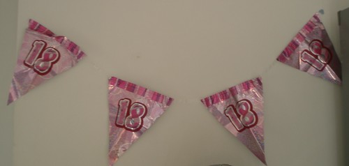 18TH BIRTHDAY BANNERS , BUNTING AND CANDLES - Picture 2 of 6