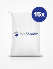 15 x Confidential Waste Paper Document Shredding Bags Peel Self Seal Large Sacks