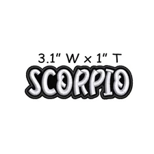 Scorpio Zodiac Sign Patch Embroidered Iron-On Applique, Astrology Horoscope
