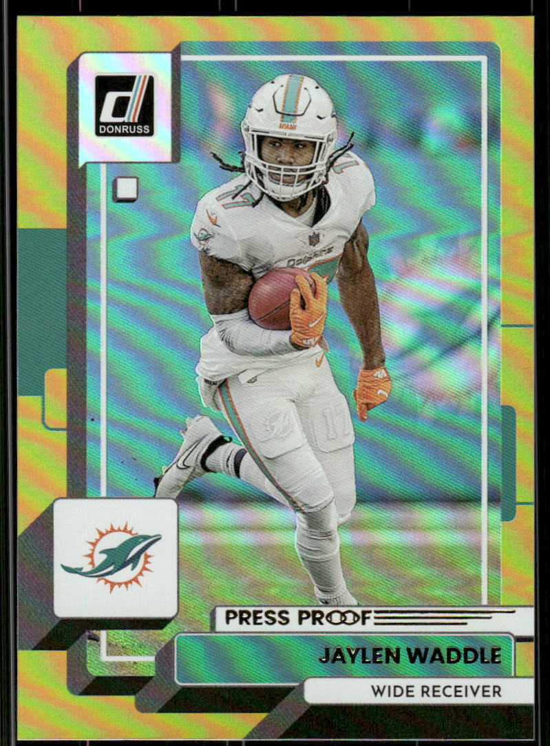 2022 Donruss #123 Jaylen Waddle Premium Press Proof