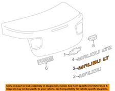 GM OEM 10-16 Malibu Limited,Malibu Trunk Lid Exterior Trim-Nameplate 22842006
