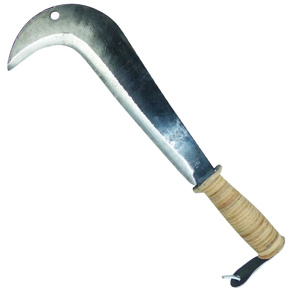 Schweizer Gertel Forstmesser Machete Sichel Reisigmesser Buschmesser Ledergriff