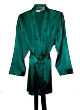 Robe, Victoria's Secret, vintage 1990s, Green Satin One-size