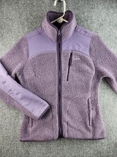 LL Bean Mountain Pro Polartec Fleece Jacket Purple XS Petite Gorpcore 515688