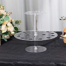 12 in Clear 2 Tier Acrylic Ice Cream Cone Holder Dessert DISPLAY STAND Party