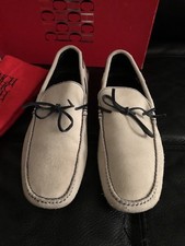 CH Carolina Herrera Authentic Men’s Beige Suede Loafers Sz 8 Made In Spain