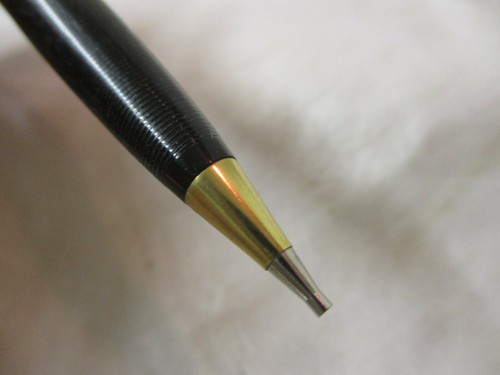 Vintage Sheaffer's black chrome gold Snorkel Fountain Pen & Pencil 14K Nib - Picture 6 of 6