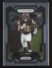 2023 Panini Prizm #400 K.J. Henry Washington Commanders Rookie