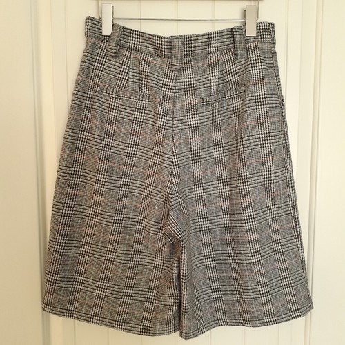 Loveriche Women's Houndstooth Plaid High Waisted Shorts Black Size L - Picture 2 of 13