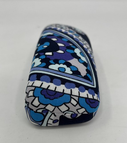 Vera Bradley Reading/Sun Glass Case Blue Paisley Eyeglasses Clamshell Eyewear - Picture 2 of 6