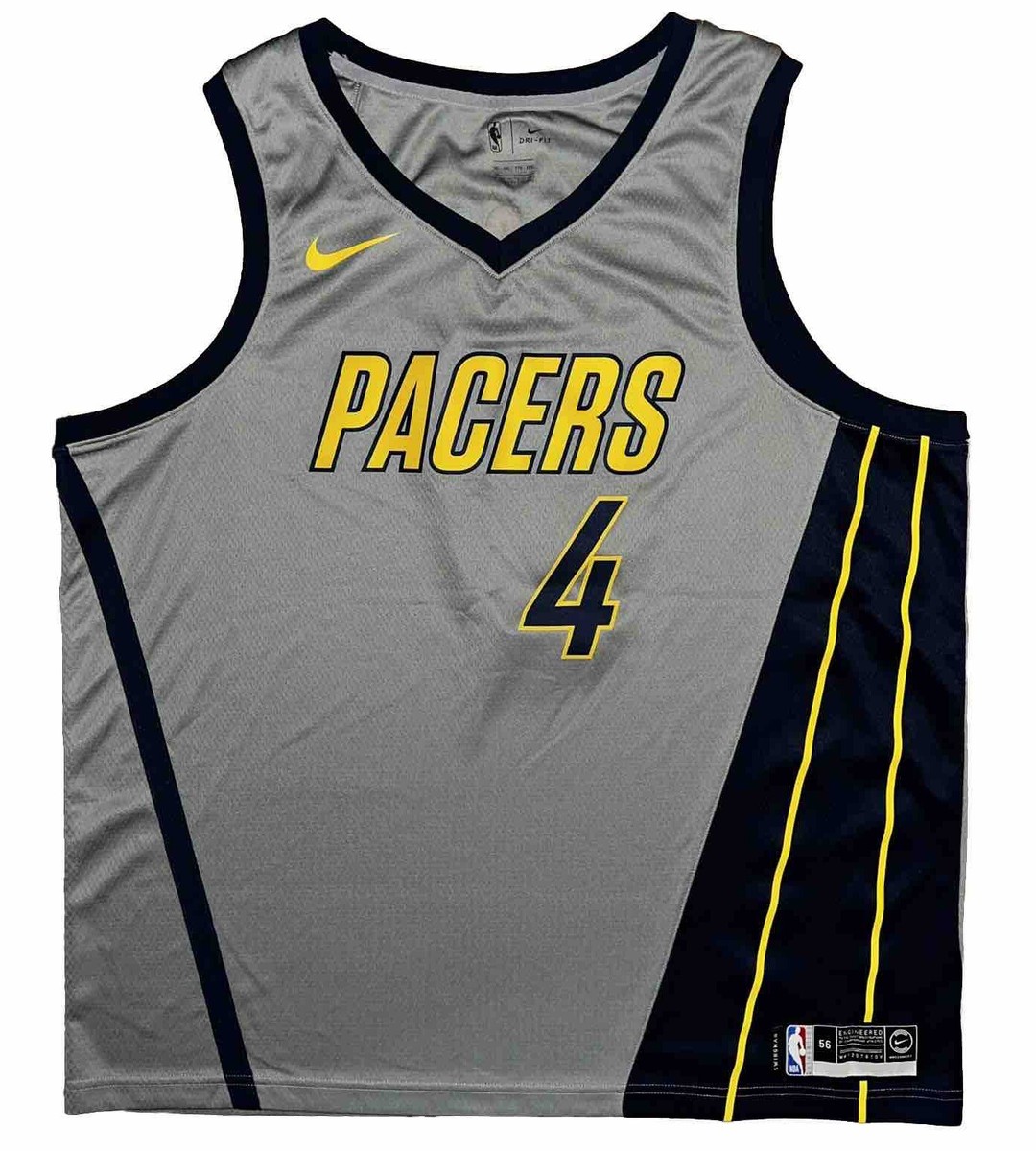 Men's Nike Vaporknit Indiana Pacers Oladipo #4 Gray Swingman