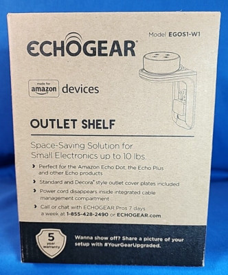 EchoGear Echo Gear Outlet Shelf White EGOS1-W1