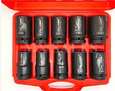 10pc Metric Deep Impact Socket 1 Inch Drive 6 Point Sockets W Case Set