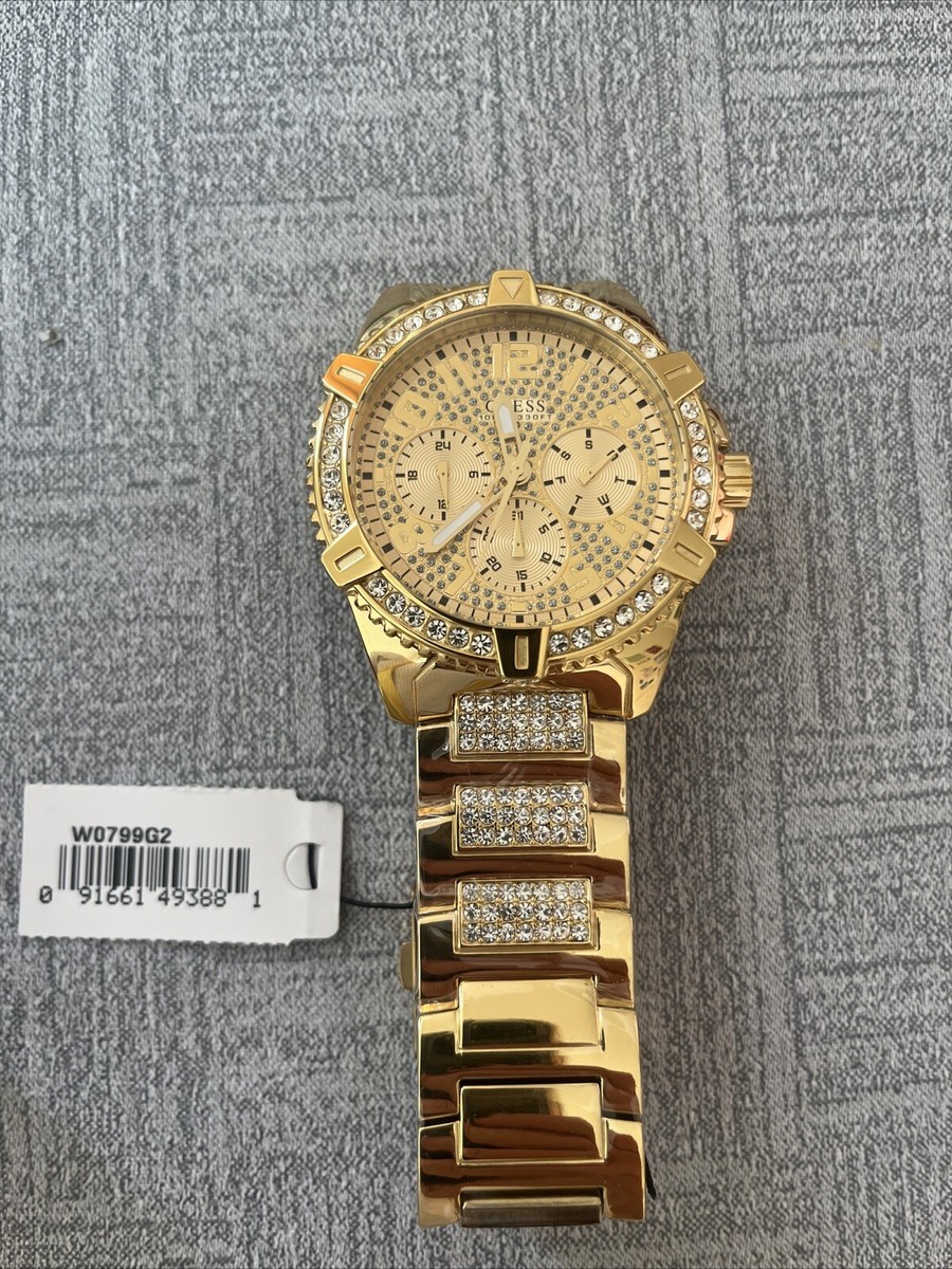 Guess Gold Plated Watch Guess Luna Gold Watch Men S Watches In Gold Buckle