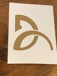 Novak Djokovic Sticker - Tennis Logo Decal Gold DJ 3" X 3" - Free Shipping | eBay