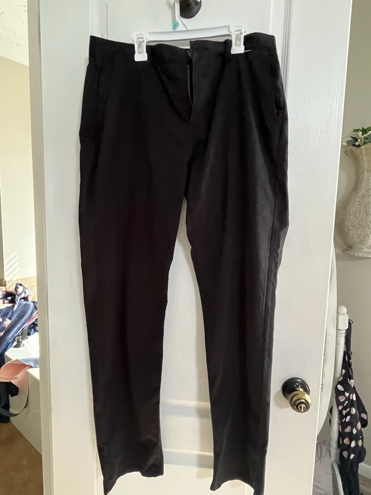 Pantalone chino uomo Hurley x Nike DRI FIT nero slim affusolato 32