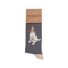 Super Soft Springer Spaniel Men's Bamboo Socks - Wrendale Dog Size 7-11 Socks