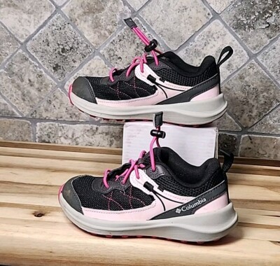 Columbia Trailstorm Kids Hiking Athletic Walking Shoes Black Pink