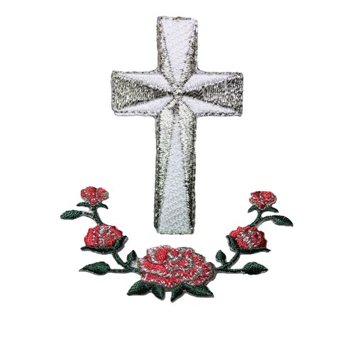 Baby Toddler Christening Baptism White BIB Gold Silver Embroidery Cross Flower - Picture 8 of 14