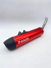 SCALVINI MARMITTA TERMINALE SCARICO TM EN/MX 125 2008-2014 ROSSO/CARBON