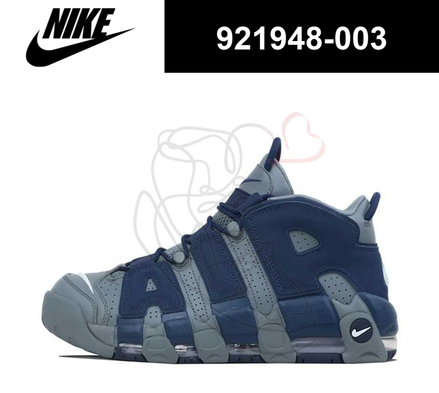 Nike Air More Uptempo Cool Grey Midnight Navy 921948-003 Men's | eBay