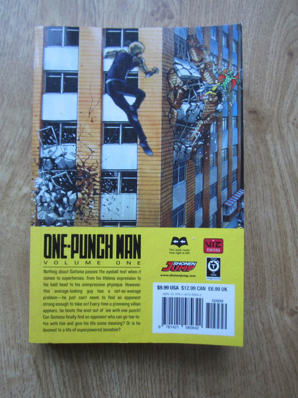 One Punch Man  Volume 1 by Yusuke Murata Manga Book