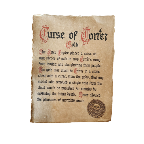 Pirates Curse of Cortez pages de carnet de croquis imprimé vieilli, accessoire d'Halloween - Photo 2/3