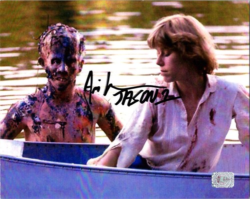 Ari Lehman signed 8x10 Foto Autogramm Bild JASON 1 Boy In Lake Friday 13th