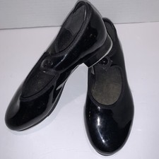 Tap Shoes Girls bloch size 4 1/2 patent leather Dance EUC