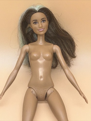 Barbie Fashionistas Doll #72 Overall Awesome Brown And Green Hair Nude For OOAK - Picture 15 of 18