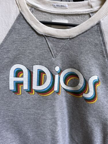 $158 MOTHER women's "Adios" gray & off white sweatshirt sz M - Picture 3 of 7