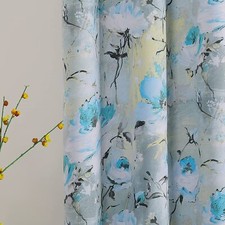 Blackout Curtains for Living Room Darkening Thermal Insulated Floral Curtains