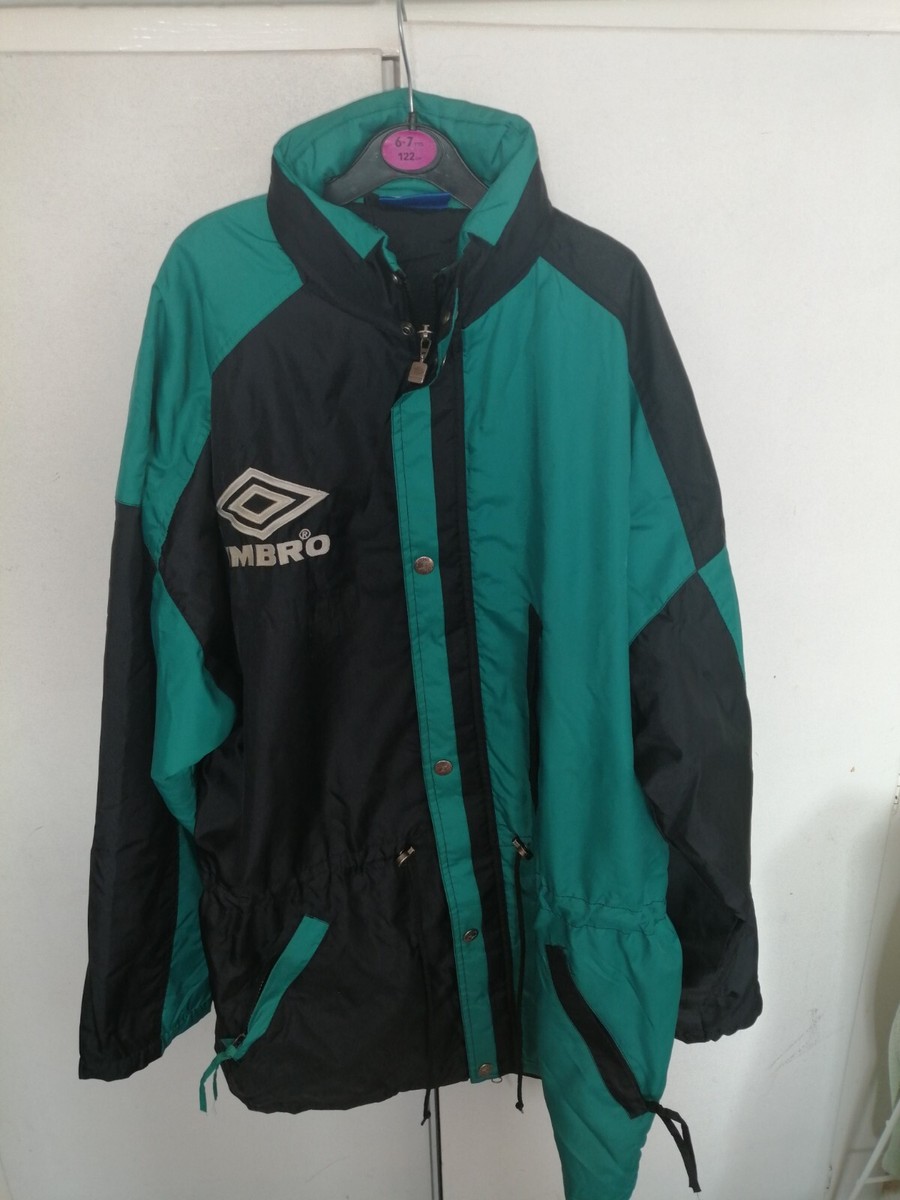 Vintage Umbro sports coat. Green/black. Classic 90