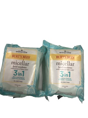 Burt's Bees Micellar Facial Towelettes Coconut & Lotus Water, 30, All Skin Types