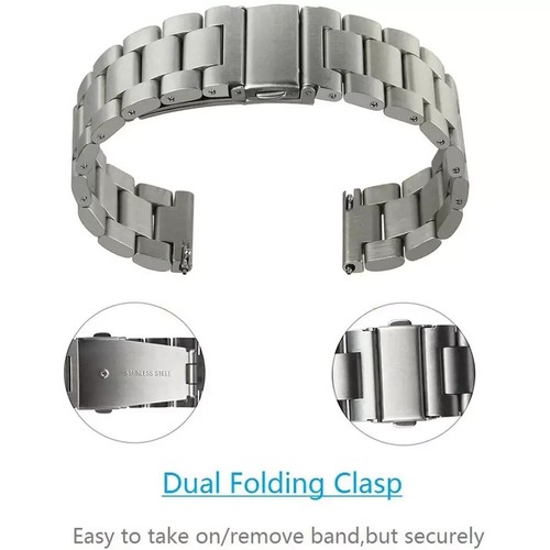 Samsung Galaxy Watch 8 7 6 5 4 Pro Classic Stainles Steel Strap Replacement Band - Picture 16 of 28