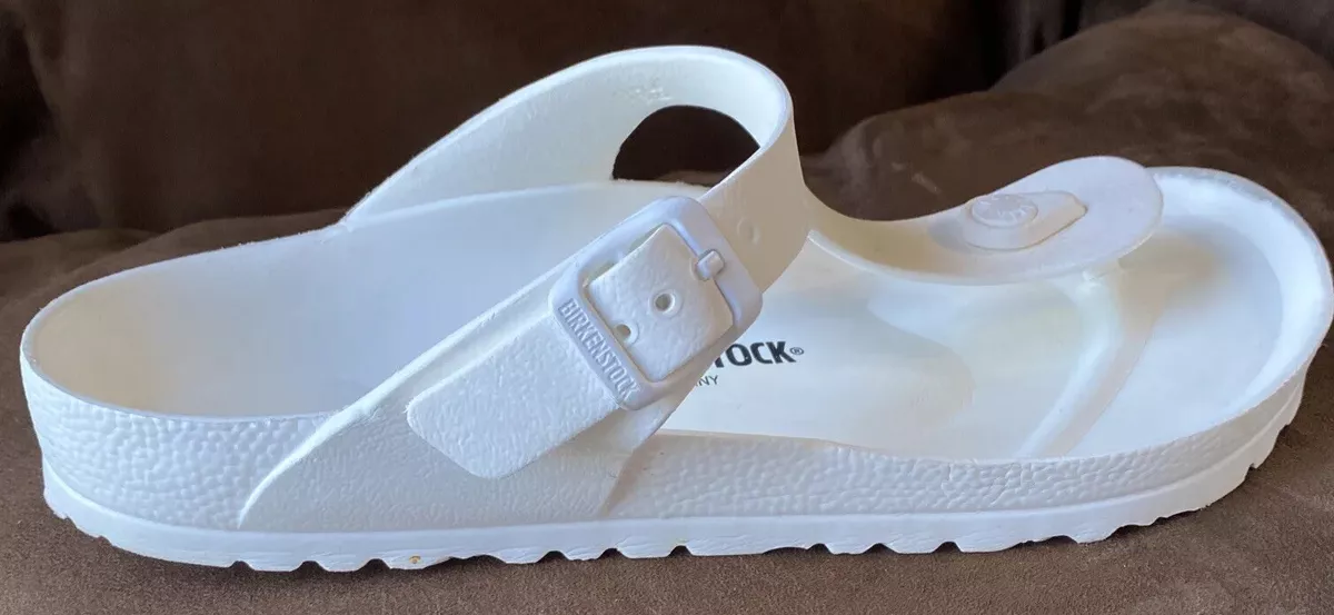 Birkenstock rubber top flip flops