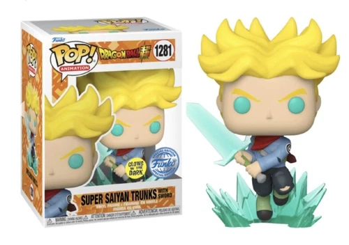 Funko POP Dragon Ball Super #1281 Super Saiyan Trunks w/ Sword GITD  Exclusive