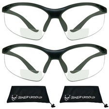 Bifocal Z87 Safety Clear Reading Sun Glasses Motorcycle Night Driving Shooting