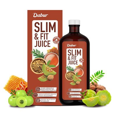 Dabur Slim & Fit Juice - 1L | Healthy Weight Management |Helps Boost Metabolism