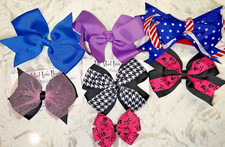 Grosgrain Ribbon Hair Bows Boutique Hair Clips Alligator Set of 7 