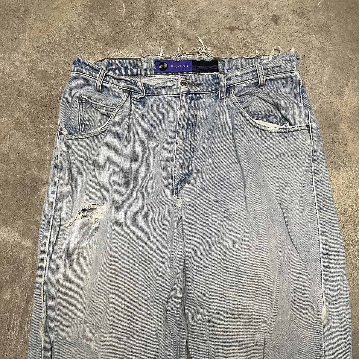 Levi's Silver Tab Jeans VTG 90s Y2K Baggy Fit Size Trashed Levi's Silver Tab Jeans VTG 90s Y2K Baggy Fit Size Trashed