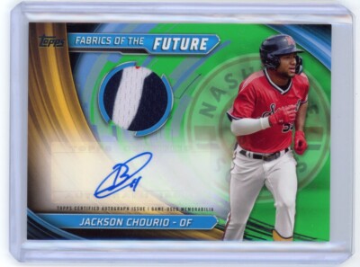 2024 Topps Pro Debut Jackson Chourio Fabrics Of The Future Relic 