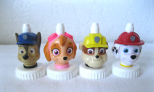 Set of 4 Good 2 Grow Juice Toppers Paw Patrol Chase, Skye, Rubble, Marshall