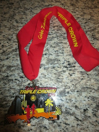 Gabe Zimmerman Triple Crown Racing Run Marathon Race Finisher Medal - Picture 2 of 3