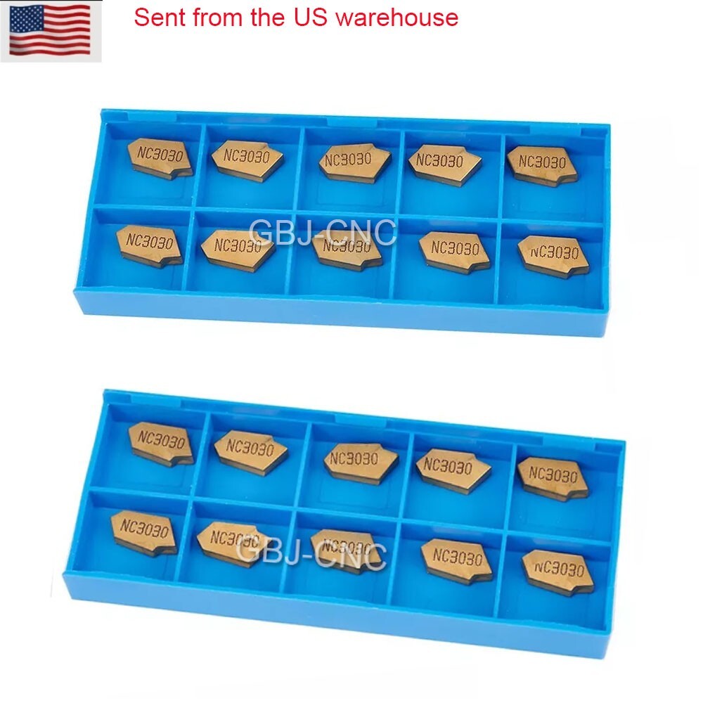 20Pcs SP300 NC3020 GTN-3 CNC Grooving Parting Cut-Off Carbide Inserts 3mm Width