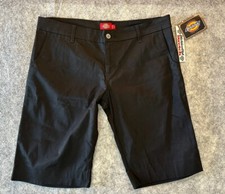 Dickies Girl Black Juniors Bermuda Stretch Twill Shorts Sz 13 Uniform Work NWT