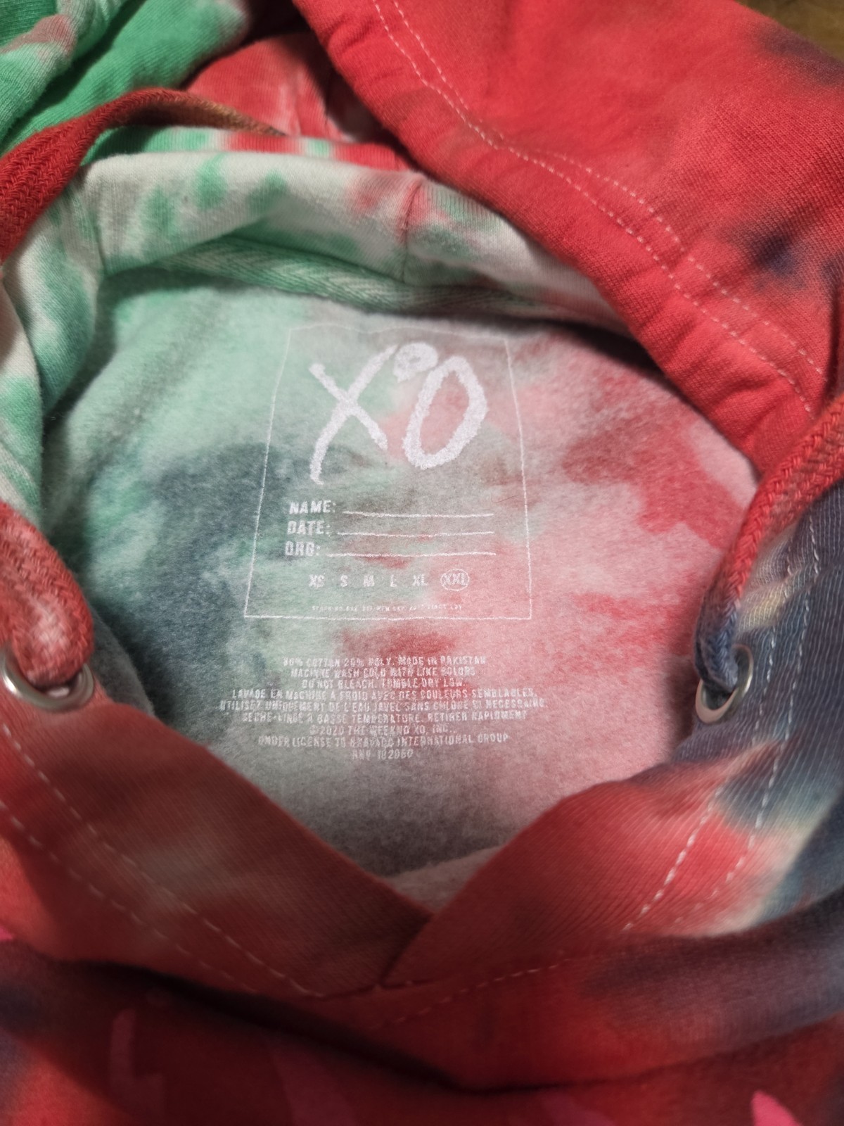 NAV XO Turks Tie Dye Skull Hoodie XXL Travis Scott Cactus Jack Rap Merch 2020 image 4