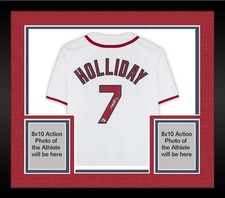 Framed Matt Holliday St. Louis Cardinals Autographed White Nike Replica Jersey