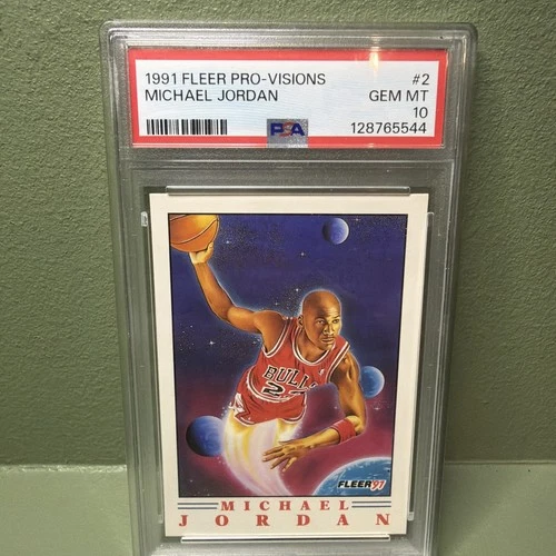 1991 Fleer Pro-Visions Michael Jordan Card #2 Graded PSA 10 Gem Mint